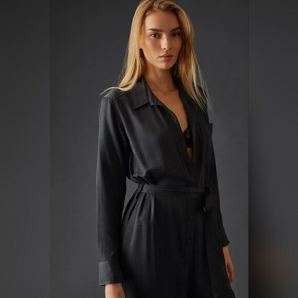 Anthropologie Tiny Carrie Long Sleeve Jumpsuit In Black Size Large NWT - Picture 2 of 6